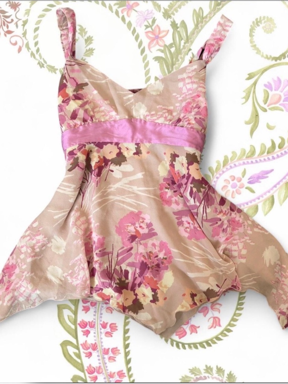 GAP Floral Pink and Peach Blouse